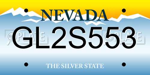 GL2S553 Nevada License Plate