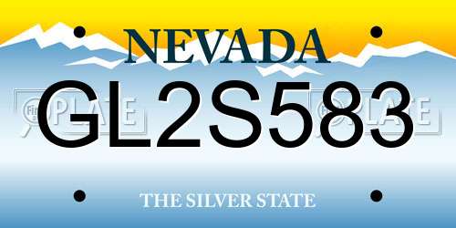 GL2S583 Nevada License Plate