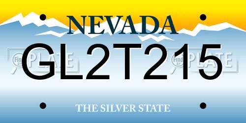 GL2T215 Nevada License Plate