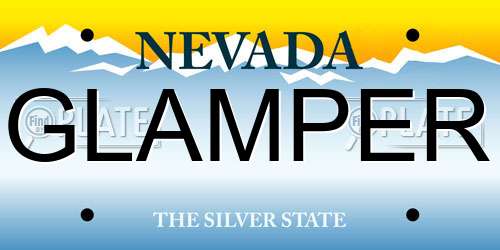 GLAMPER Nevada License Plate