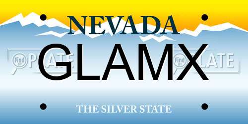 GLAMX Nevada License Plate