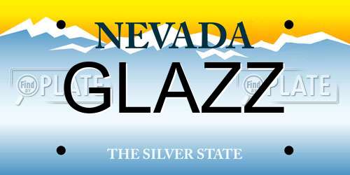 GLAZZ Nevada License Plate