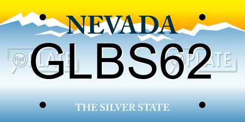 GLBS62 Nevada License Plate