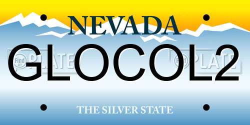 GLOCOL2 Nevada License Plate