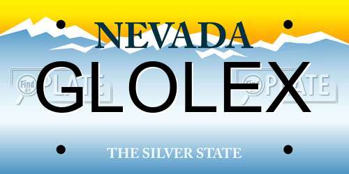 GLOLEX Nevada License Plate
