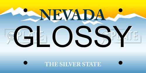 GLOSSY Nevada License Plate