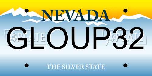 GLOUP32 Nevada License Plate