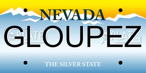 GLOUPEZ Nevada License Plate