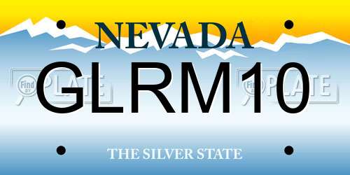 GLRM10 Nevada License Plate