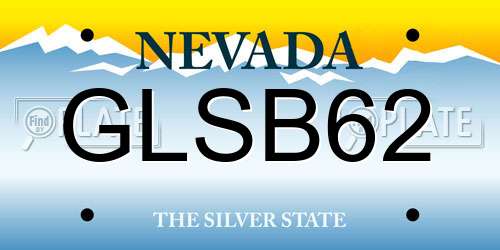 GLSB62 Nevada License Plate
