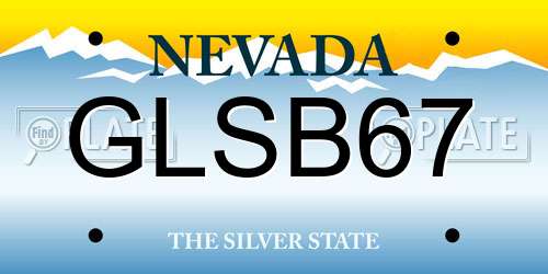GLSB67 Nevada License Plate
