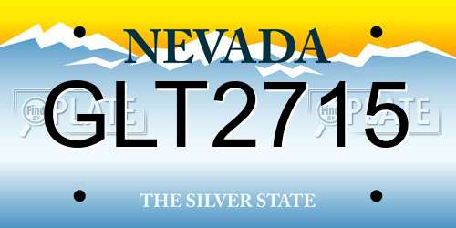 GLT2715 Nevada License Plate