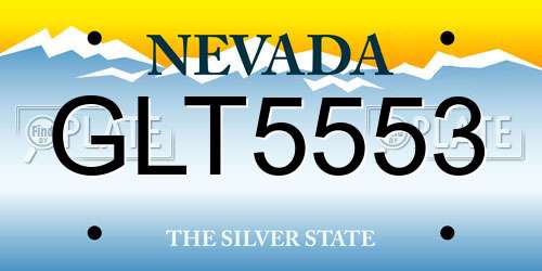 GLT5553 Nevada License Plate