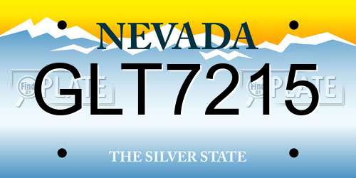 GLT7215 Nevada License Plate