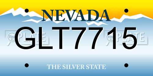 GLT7715 Nevada License Plate