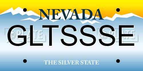 GLTSSSE Nevada License Plate