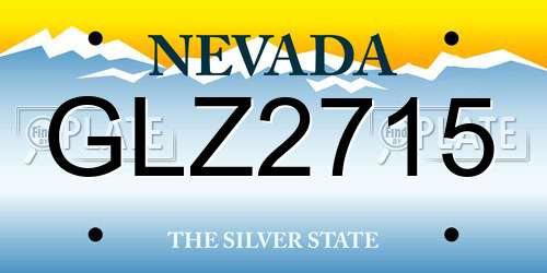 GLZ2715 Nevada License Plate
