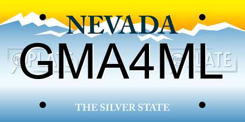 GMA4ML Nevada License Plate