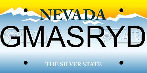 GMASRYD Nevada License Plate