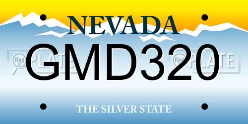 GMD320 Nevada License Plate
