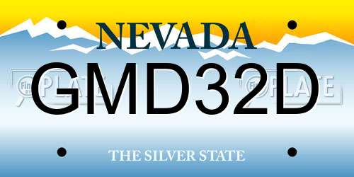 GMD32D Nevada License Plate