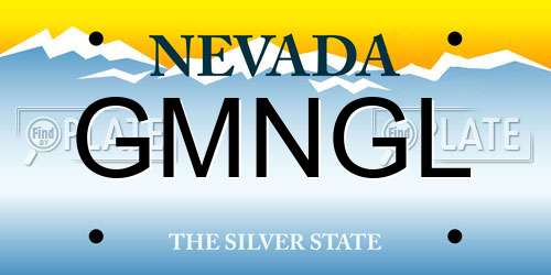 GMNGL Nevada License Plate