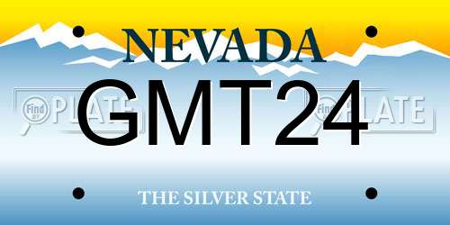 GMT24 Nevada License Plate