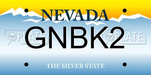 GNBK2 Nevada License Plate