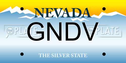 GNDV Nevada License Plate