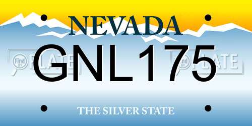 GNL175 Nevada License Plate