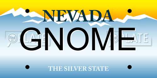 GNOME Nevada License Plate