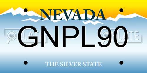 GNPL90 Nevada License Plate