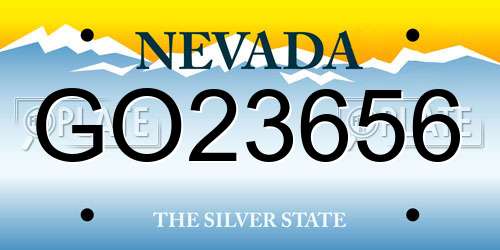 GO23656 Nevada License Plate