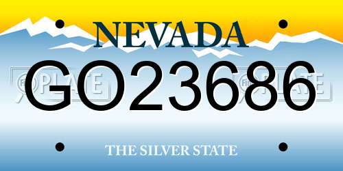 GO23686 Nevada License Plate