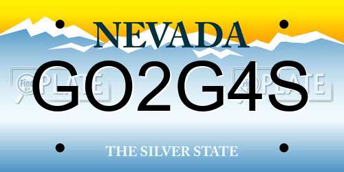 GO2G4S Nevada License Plate