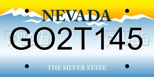 GO2T145 Nevada License Plate