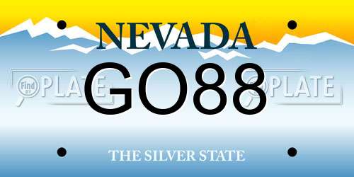 GO88 Nevada License Plate