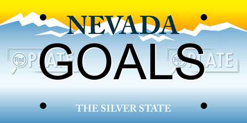 GOALS Nevada License Plate