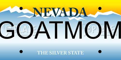 GOATMOM Nevada License Plate