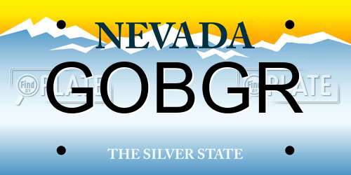 GOBGR Nevada License Plate