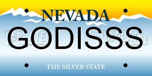 GODISSS Nevada License Plate