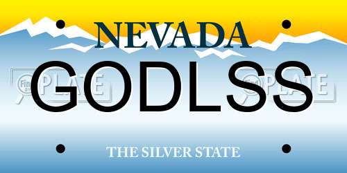 GODLSS Nevada License Plate