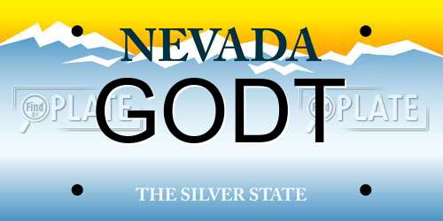 GODT Nevada License Plate