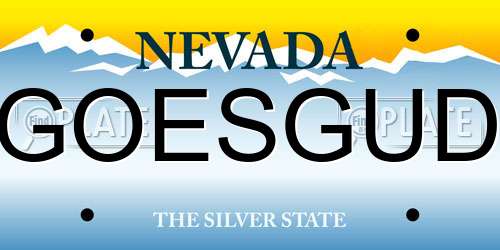 GOESGUD Nevada License Plate