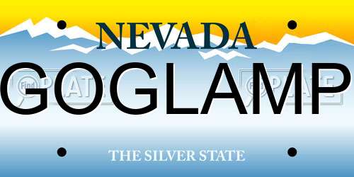 GOGLAMP Nevada License Plate