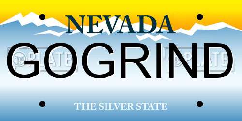 GOGRIND Nevada License Plate