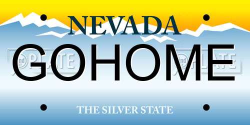 GOHOME Nevada License Plate