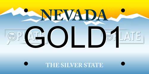 GOLD1 Nevada License Plate