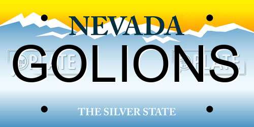 GOLIONS Nevada License Plate
