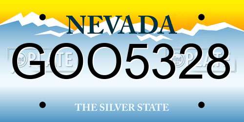 GOO5328 Nevada License Plate